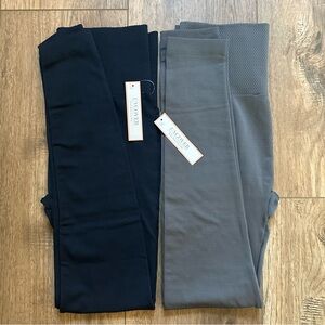 NWT!! Uncover Women’s Brushed Leggings BUNDLE, Gray, Navy Blue, Large